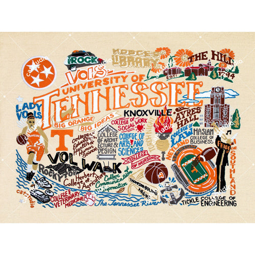 University of Tennessee Collegiate Fine Art Print Art Print catstudio