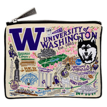 Load image into Gallery viewer, University of Washington Collegiate Zip Pouch Pouch catstudio 
