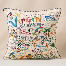 Load image into Gallery viewer, Virgin Islands Hand-Embroidered Pillow Pillow catstudio 
