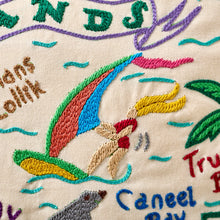 Load image into Gallery viewer, Virgin Islands Hand-Embroidered Pillow Pillow catstudio 
