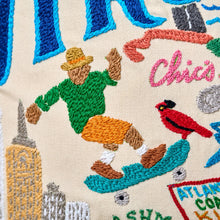 Load image into Gallery viewer, Virginia Beach Hand-Embroidered Pillow Pillow catstudio 
