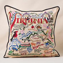 Load image into Gallery viewer, Virginia Hand-Embroidered Pillow Pillow catstudio 
