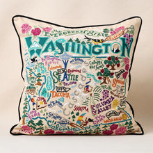 Load image into Gallery viewer, Washington Hand-Embroidered Pillow Pillow catstudio 
