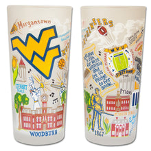 Load image into Gallery viewer, West Virginia University Collegiate Drinking Glass Glass catstudio
