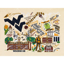 Load image into Gallery viewer, West Virginia University Collegiate Fine Art Print Art Print catstudio
