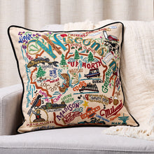Load image into Gallery viewer, Wisconsin Hand-Embroidered Pillow Pillow catstudio 
