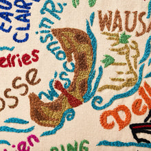 Load image into Gallery viewer, Wisconsin Hand-Embroidered Pillow Pillow catstudio 
