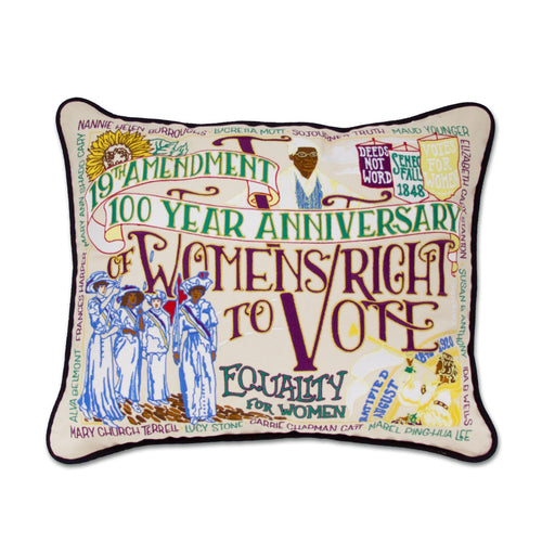 19th Amendment Embroidered Pillow Pillow catstudio