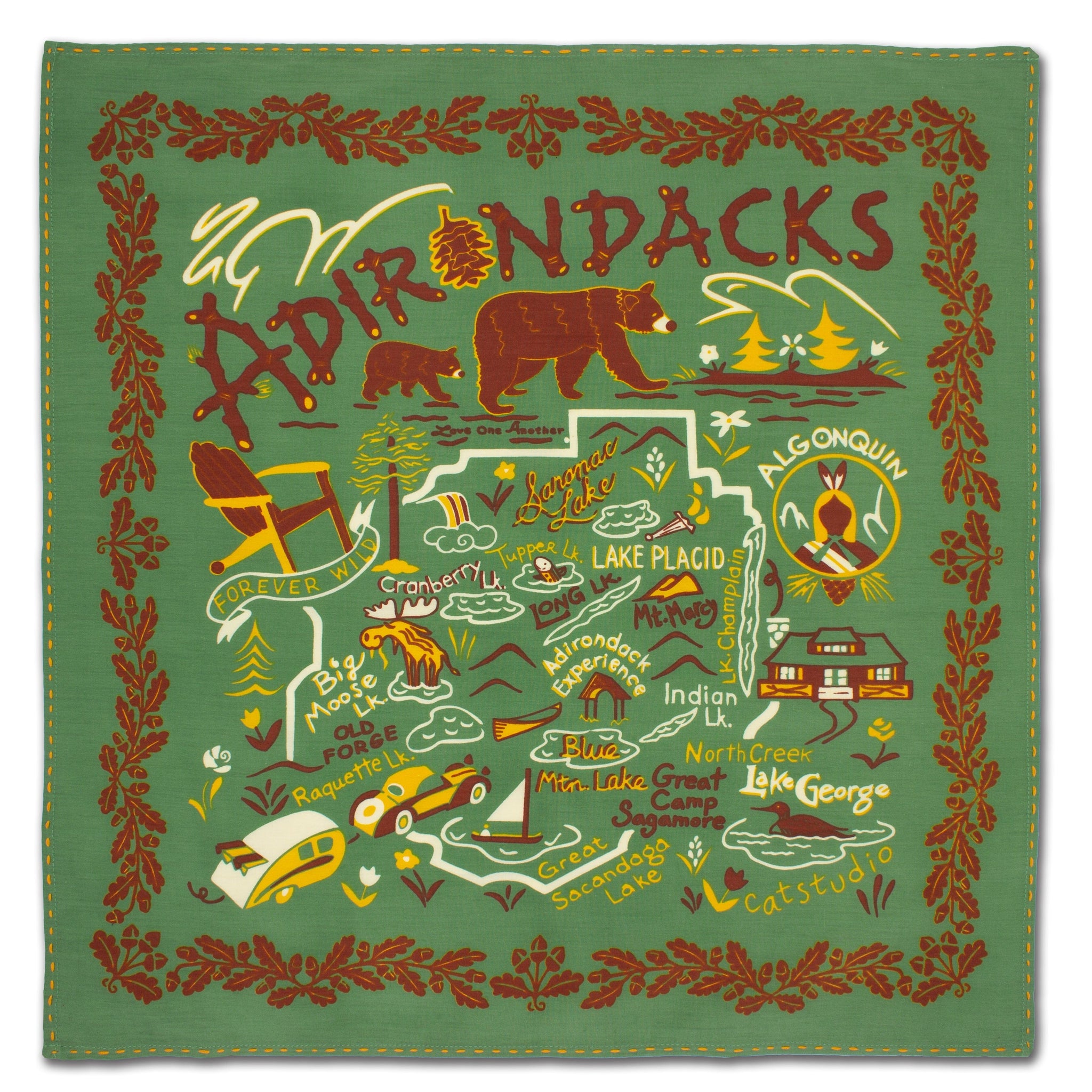 Adirondacks Bandana | National Parks Collection by catstudio