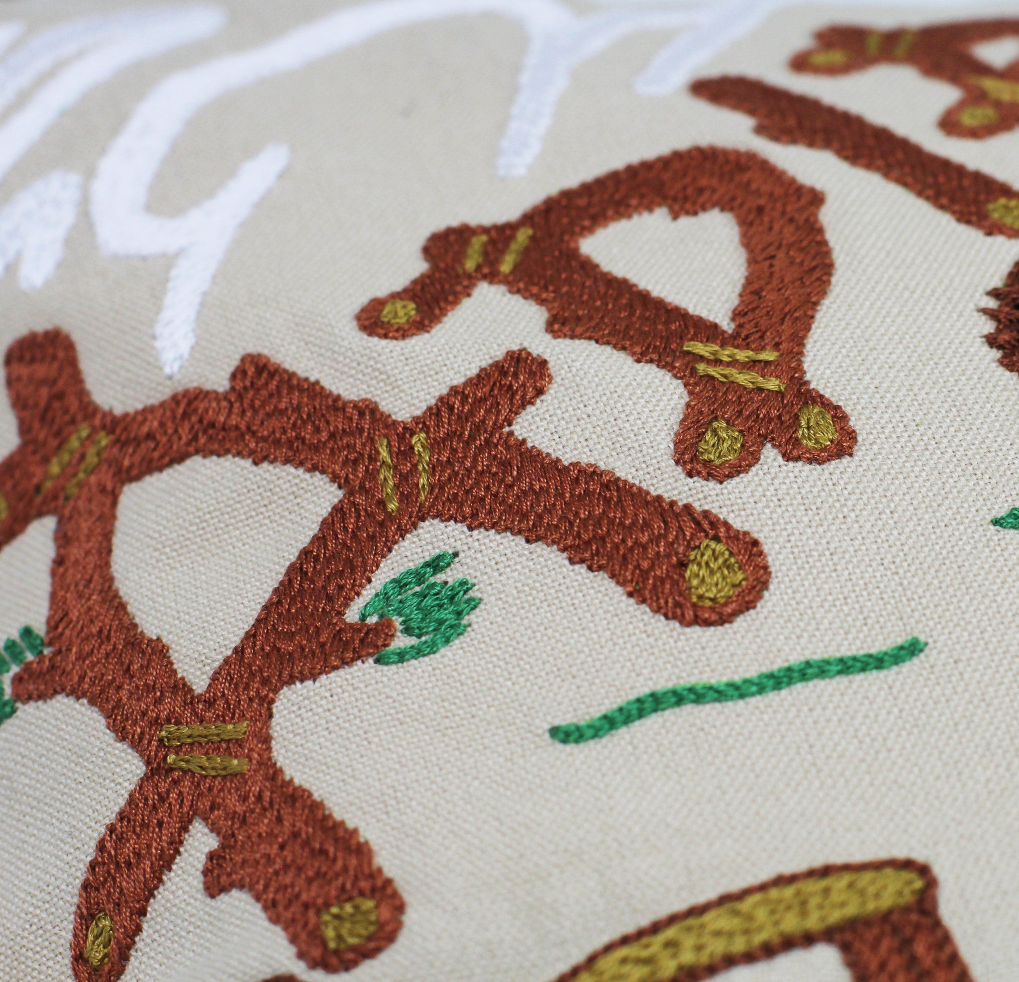 Adirondacks Hand-Embroidered Pillow | National Parks Collection by