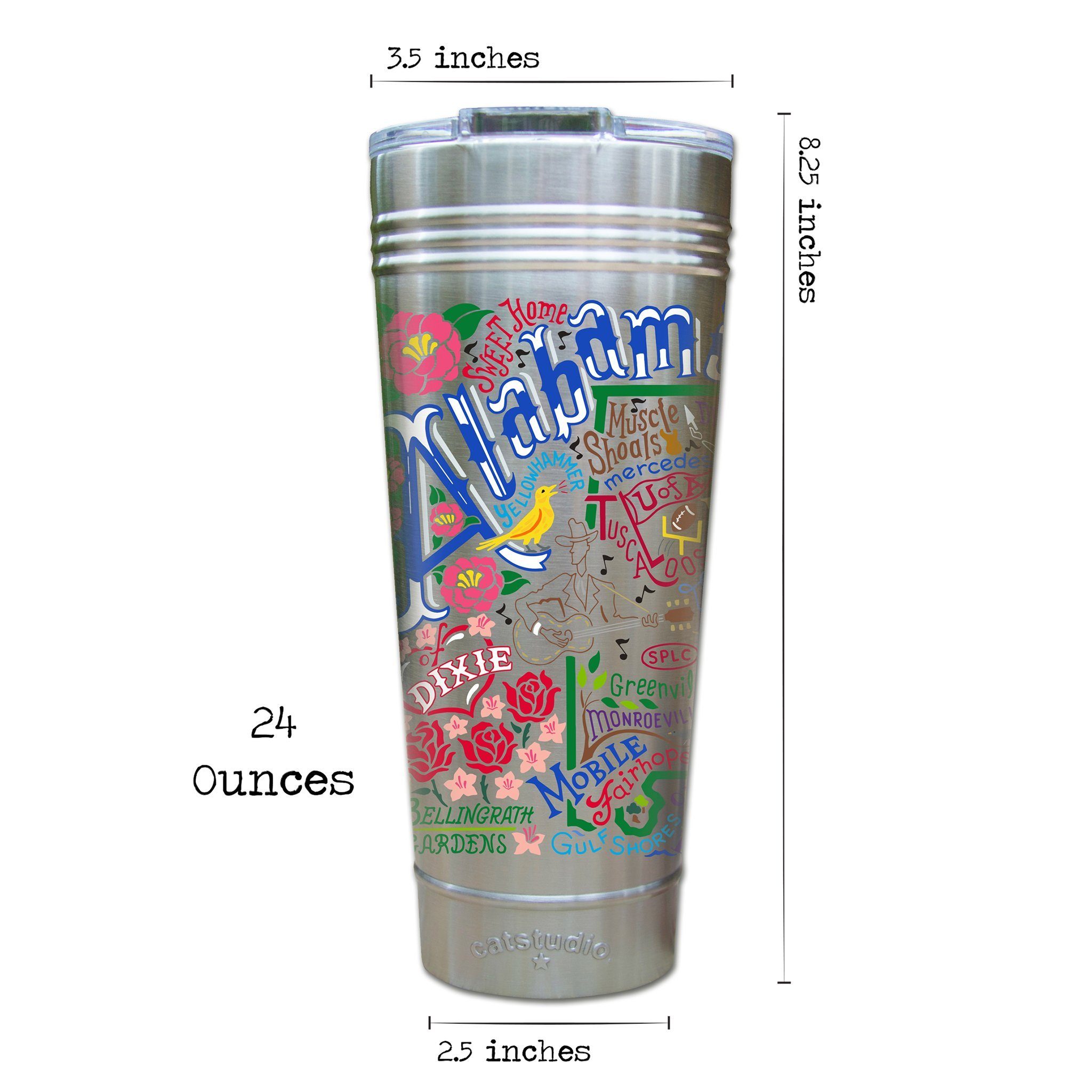 Alabama Thermal Tumbler  Geography Collection by catstudio – catstudio