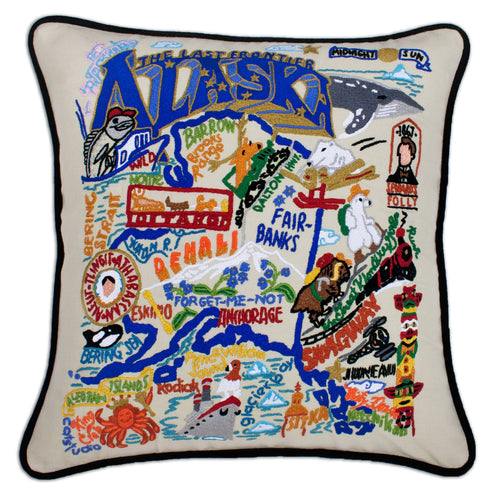 Alaska Hand-Embroidered Pillow - catstudio