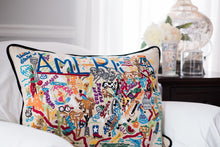 Load image into Gallery viewer, America Hand-Embroidered Pillow - catstudio
