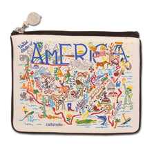 Load image into Gallery viewer, America Zip Pouch - Natural - catstudio
