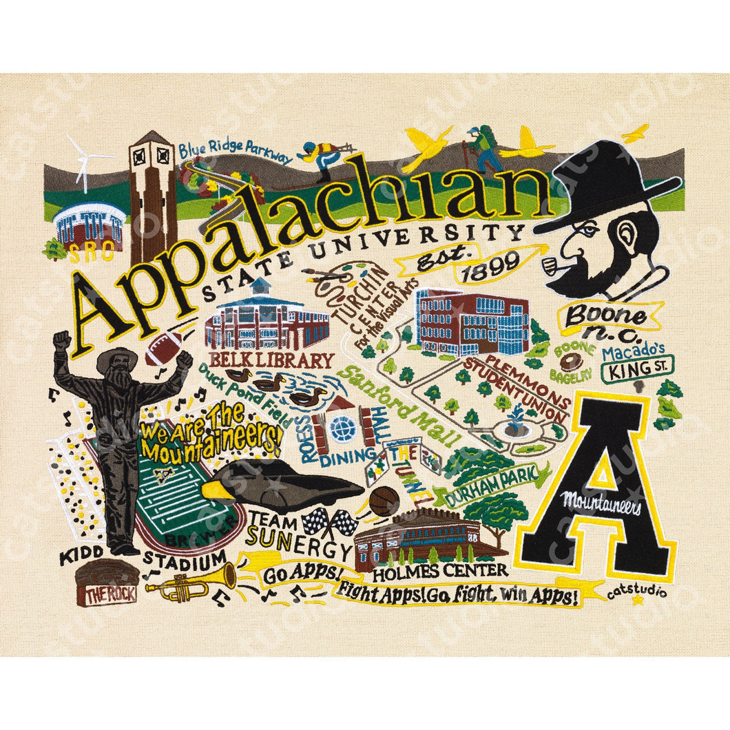 Appalachian State University Collegiate Fine Art Print Art Print catstudio