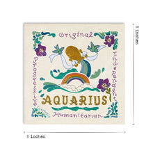 Load image into Gallery viewer, Aquarius Astrology Fine Art Print - 8x8 Art Print catstudio
