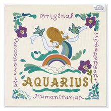 Load image into Gallery viewer, Aquarius Astrology Fine Art Print - 8x8 Art Print catstudio
