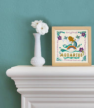 Load image into Gallery viewer, Aquarius Astrology Fine Art Print - 8x8 Art Print catstudio

