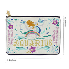 Load image into Gallery viewer, Aquarius Astrology Zip Pouch Pouch catstudio

