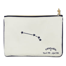 Load image into Gallery viewer, Aries Astrology Zip Pouch - catstudio
