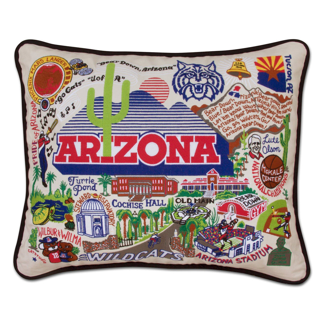 Arizona, University of Collegiate Embroidered Pillow - catstudio 