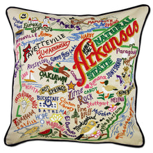 Load image into Gallery viewer, Arkansas Hand-Embroidered Pillow Pillow catstudio 
