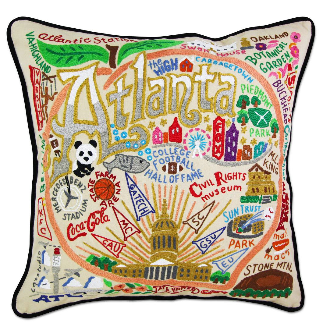Atlanta Hand-Embroidered Pillow Pillow catstudio