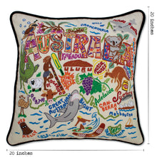 Load image into Gallery viewer, Australia Hand-Embroidered Pillow - catstudio

