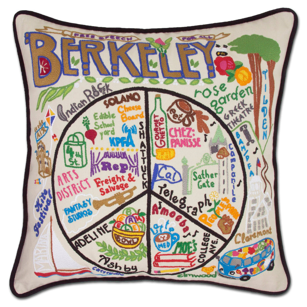 Berkeley Hand-Embroidered Pillow - catstudio