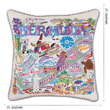 Load image into Gallery viewer, Bermuda Hand-Embroidered Pillow - catstudio
