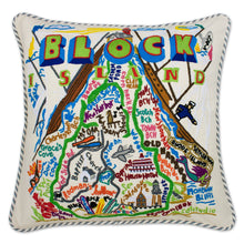 Load image into Gallery viewer, Block Island Hand-Embroidered Pillow - catstudio
