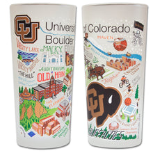 Load image into Gallery viewer, Boulder, University of Colorado Collegiate Drinking Glass - catstudio 
