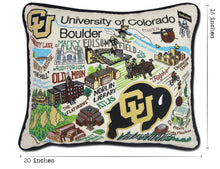 Load image into Gallery viewer, Boulder, University of Colorado Collegiate Embroidered Pillow - catstudio 
