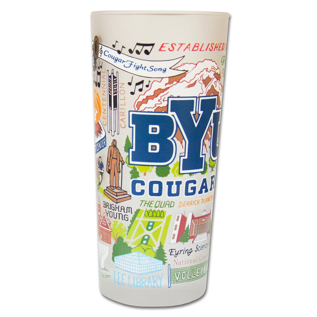Brigham Young University (BYU) Collegiate Drinking Glass - catstudio 