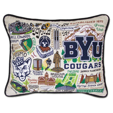 Load image into Gallery viewer, Brigham Young University (BYU) Collegiate Embroidered Pillow - catstudio
