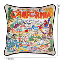 Load image into Gallery viewer, California XL Hand-Embroidered Pillow XL Pillow catstudio
