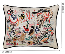 Load image into Gallery viewer, Canada Hand-Embroidered Pillow - catstudio
