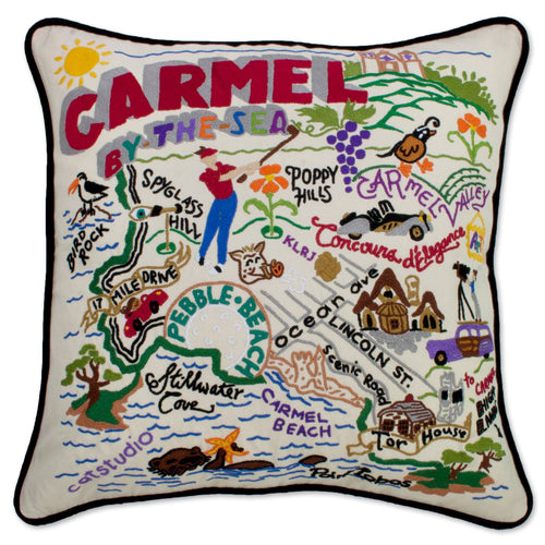 Carmel Hand-Embroidered Pillow - catstudio