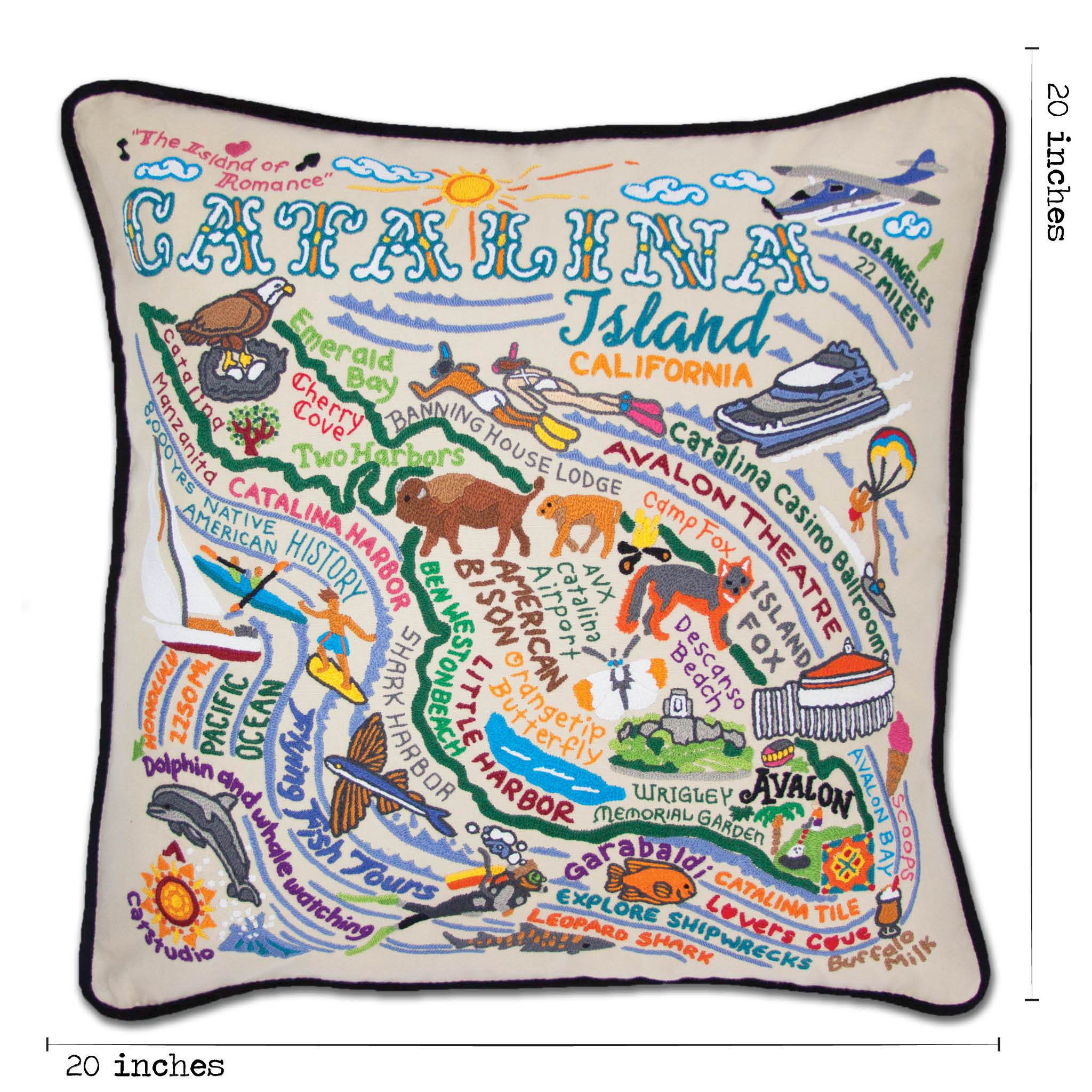 クッション　catstudio Catalina Hand-Embroidered Pillow | California Collection by