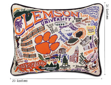 Load image into Gallery viewer, Clemson University Collegiate Embroidered Pillow Pillow catstudio 

