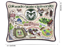 Load image into Gallery viewer, Colorado State University Collegiate Embroidered Pillow - catstudio
