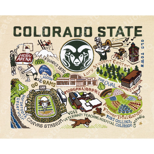 Colorado State University Collegiate Fine Art Print Art Print catstudio