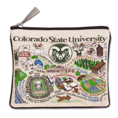 Colorado State University Collegiate Zip Pouch - catstudio