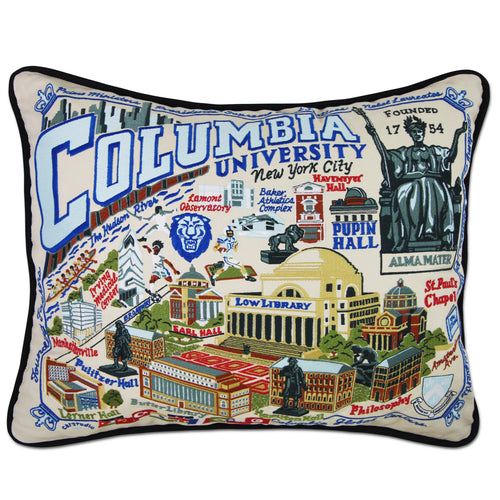 Columbia University Collegiate Embroidered Pillow Pillow catstudio