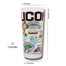 Load image into Gallery viewer, Connecticut, University of Collegiate Drinking Glass - catstudio 
