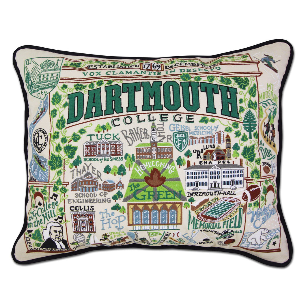Dartmouth College Collegiate Embroidered Pillow Pillow catstudio