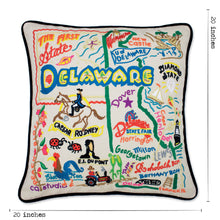 Load image into Gallery viewer, Delaware Hand-Embroidered Pillow - catstudio
