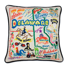 Load image into Gallery viewer, Delaware Hand-Embroidered Pillow - catstudio
