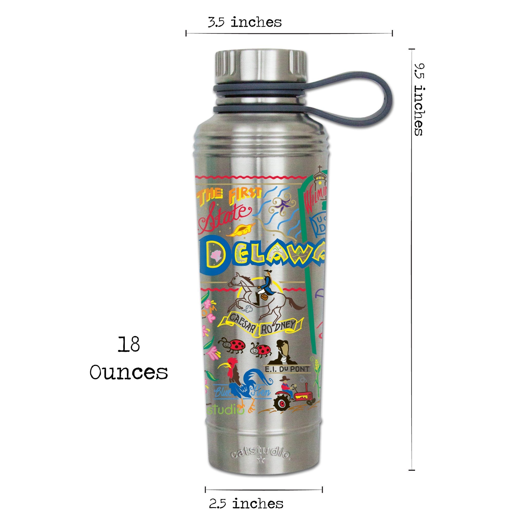 Delaware Thermal Bottle | Geography Collection by catstudio