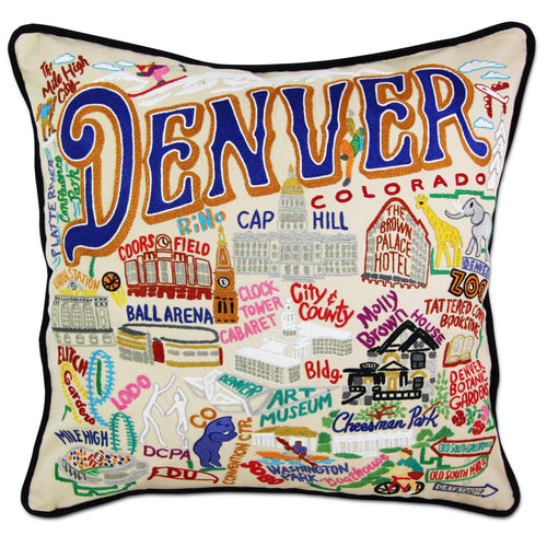 Denver Hand-Embroidered Pillow Pillow catstudio